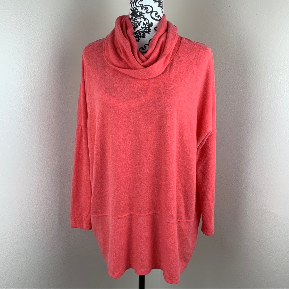 NWT Anthropologie Coral Cowal Neck Top